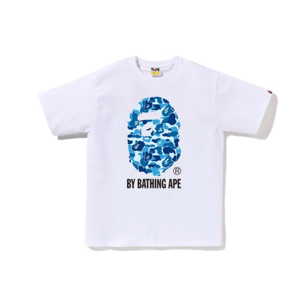 Tricou Bape ABC Camo – Alb/Albastru