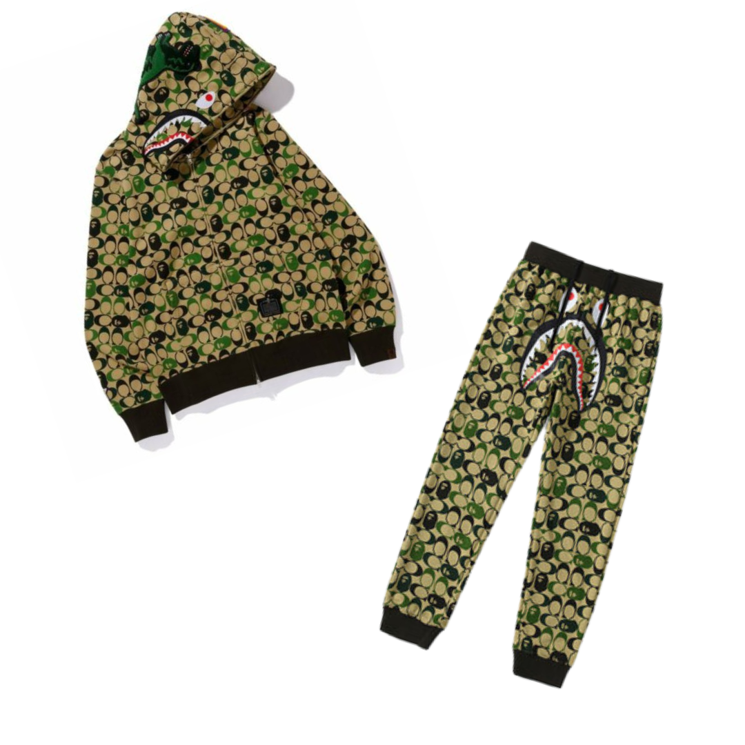 Compleu BAPE x Coach Shark – Verde